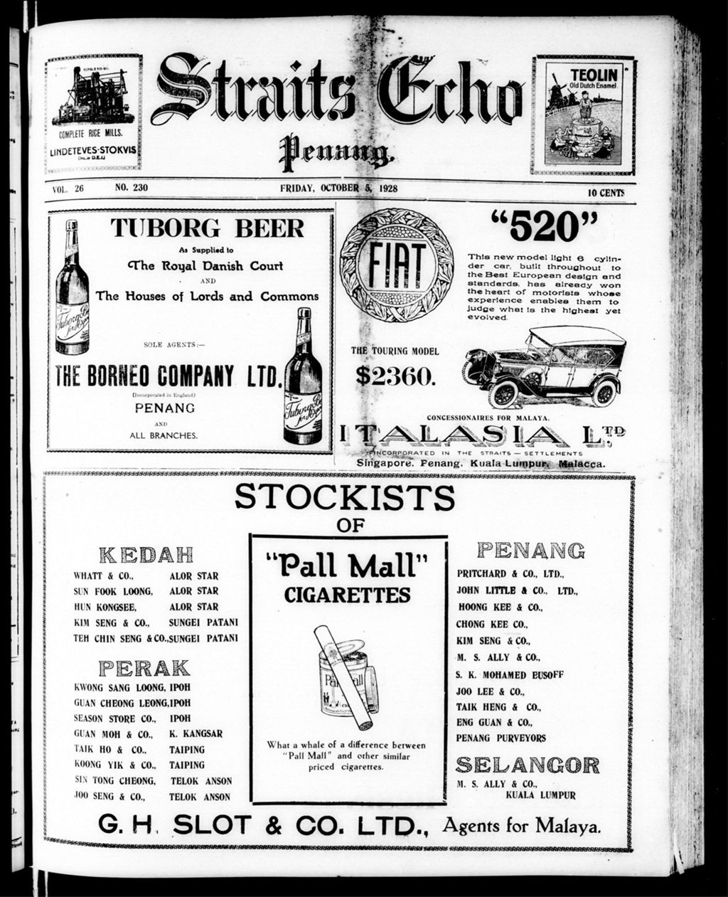 Miniature of Straits Echo 05 October 1928