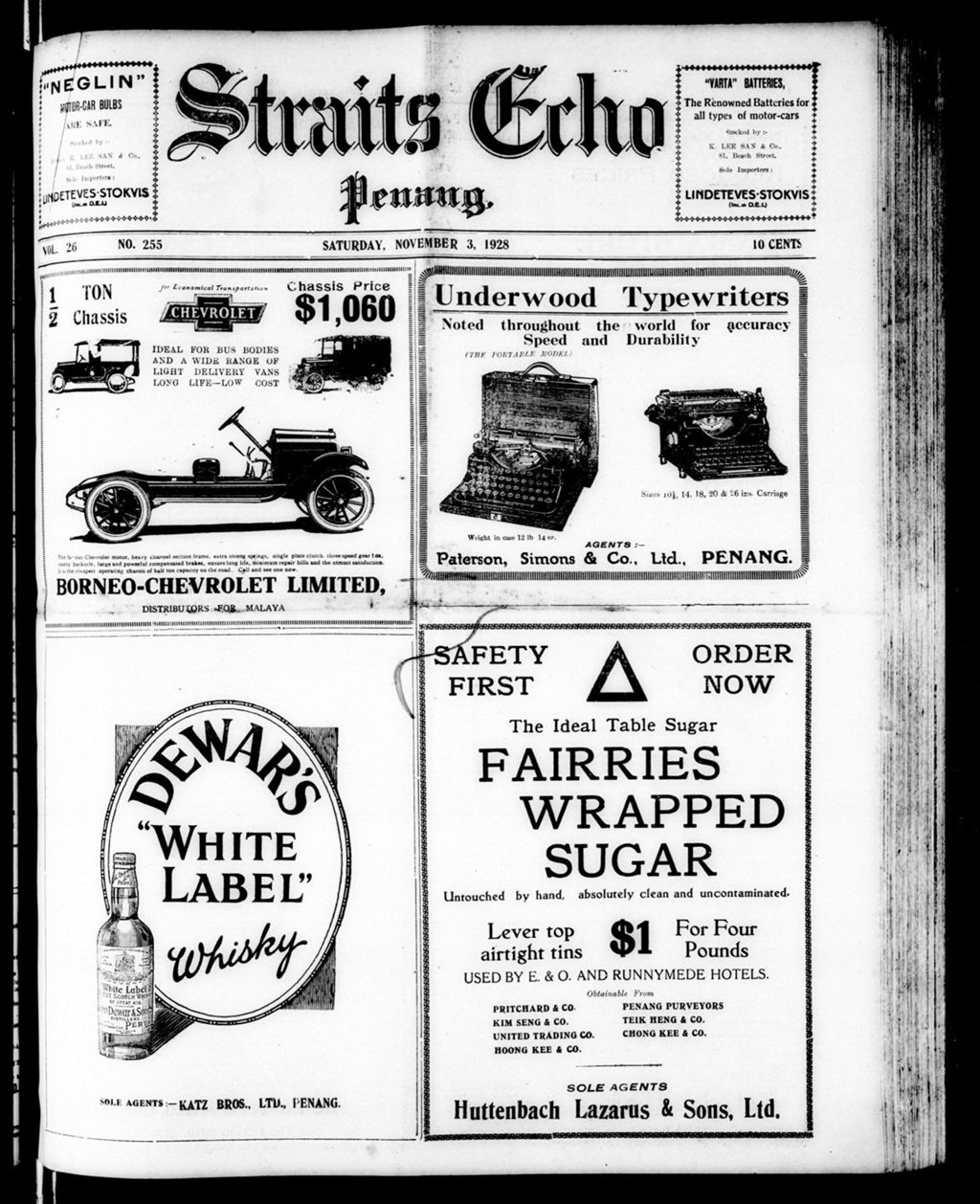 Miniature of Straits Echo 03 November 1928