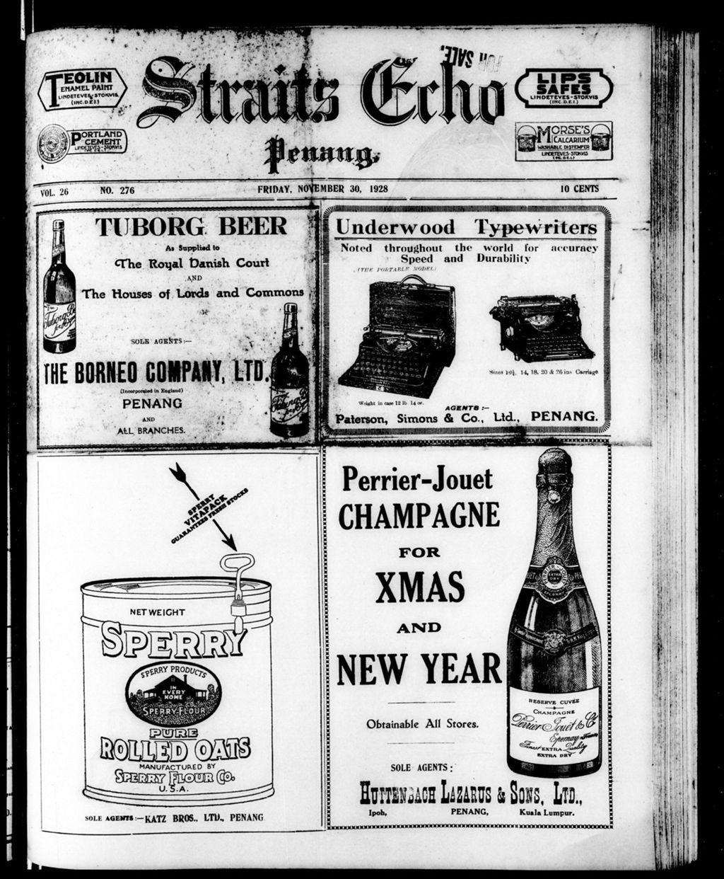 Miniature of Straits Echo 30 November 1928