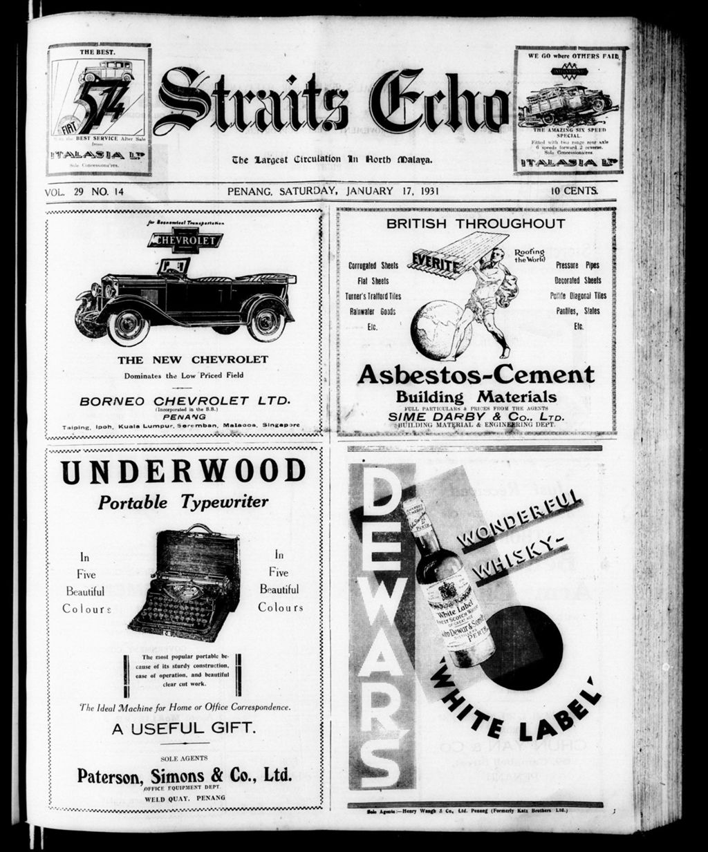 Miniature of Straits Echo 17 January 1931