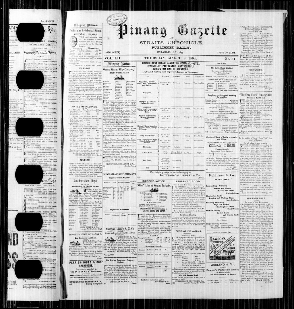 Miniature of Pinang Gazette and Straits Chronicle 08 March 1894