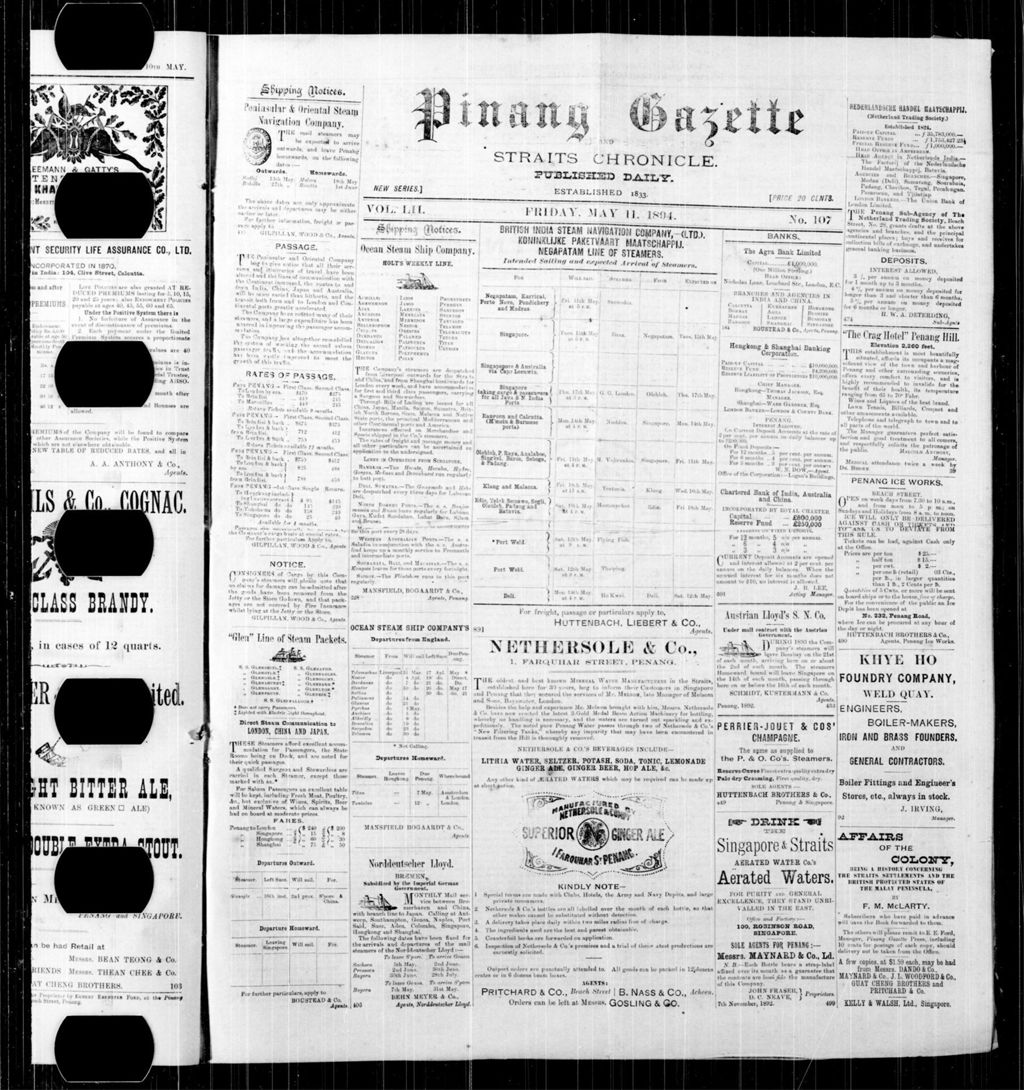 Miniature of Pinang Gazette and Straits Chronicle 11 May 1894