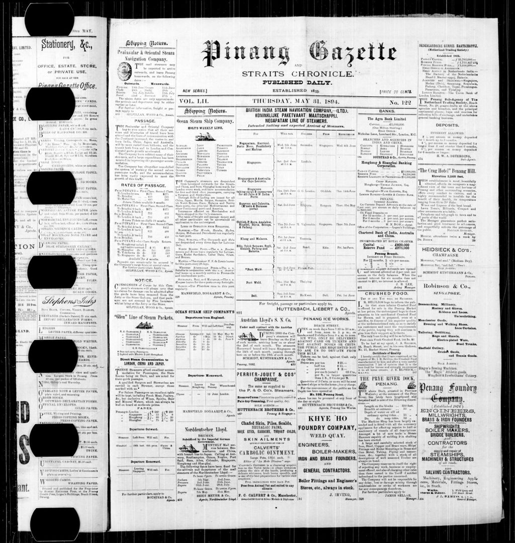 Miniature of Pinang Gazette and Straits Chronicle 31 May 1894