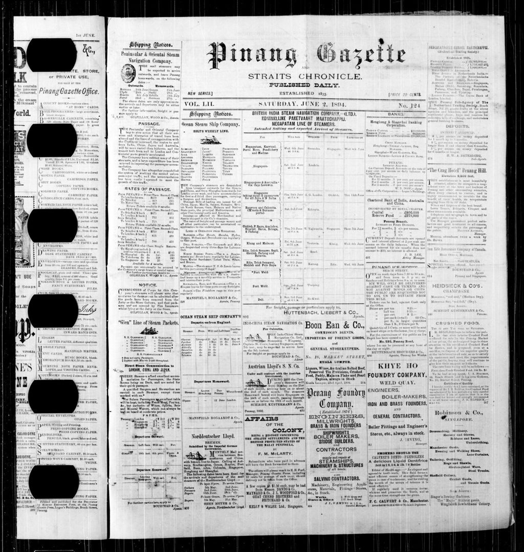 Miniature of Pinang Gazette and Straits Chronicle 02 June 1894