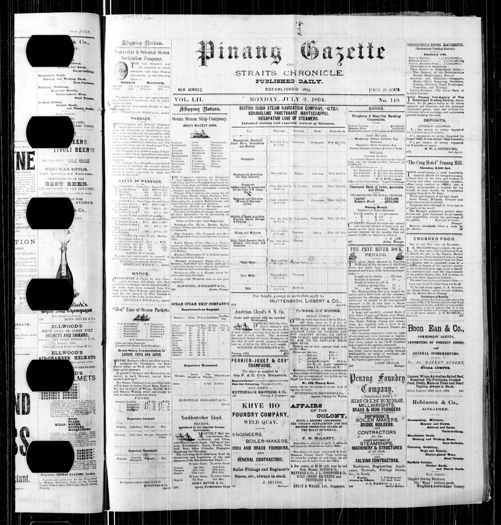 Miniature of Pinang Gazette and Straits Chronicle 02 July 1894