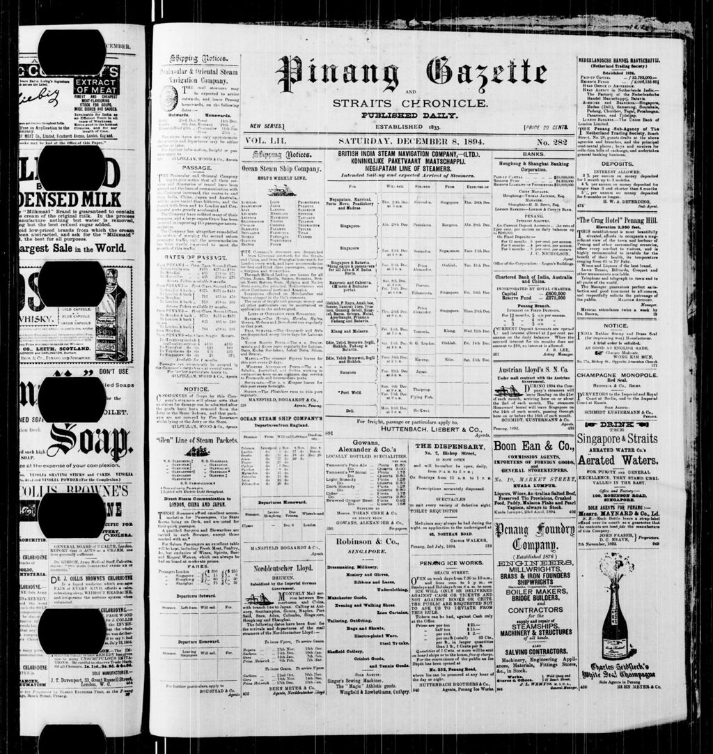 Miniature of Pinang Gazette and Straits Chronicle 08 December 1894