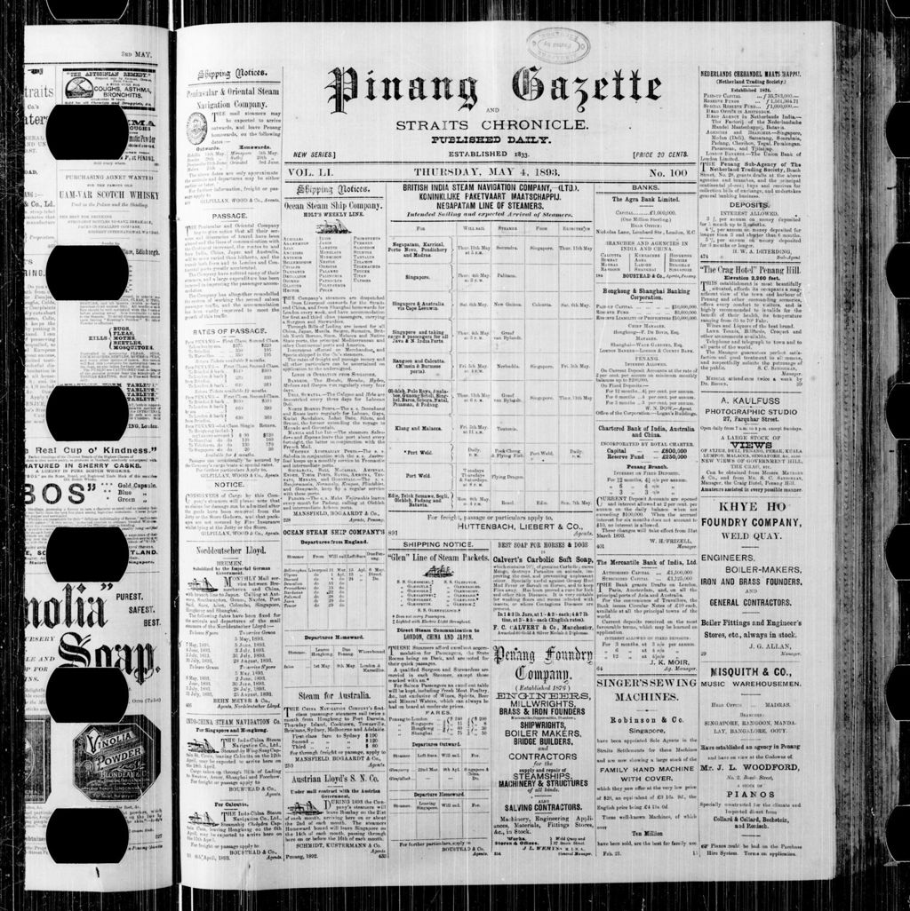 Miniature of Pinang Gazette and Straits Chronicle 04 May 1893