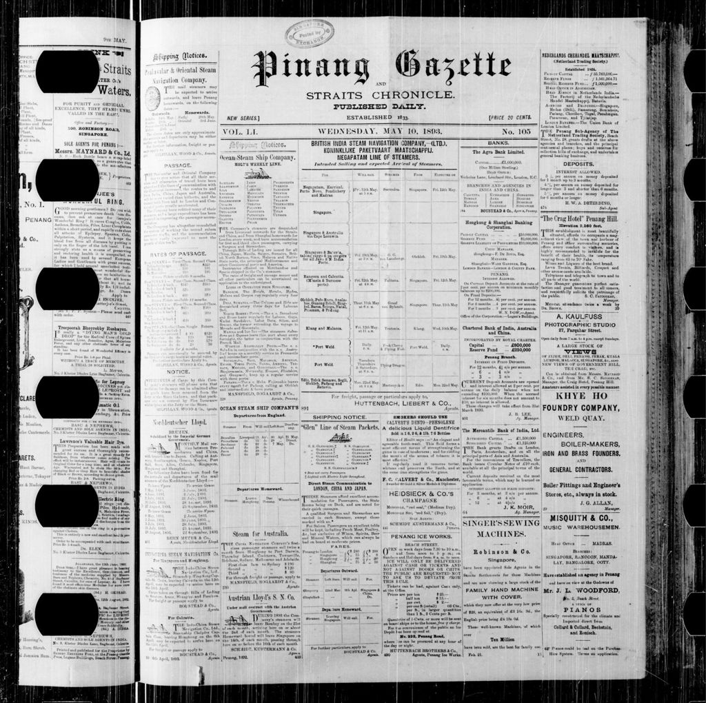 Miniature of Pinang Gazette and Straits Chronicle 10 May 1893