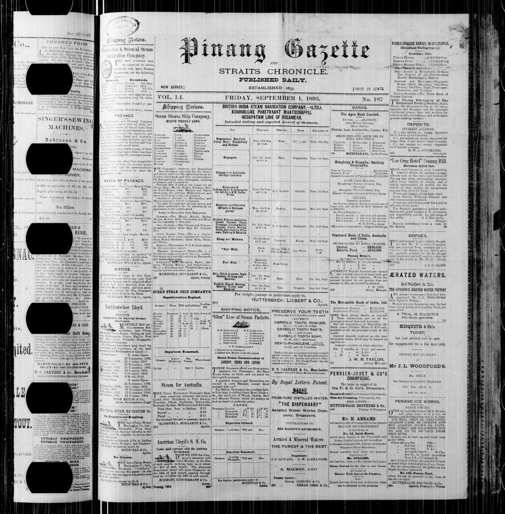 Miniature of Pinang Gazette and Straits Chronicle 01 September 1893