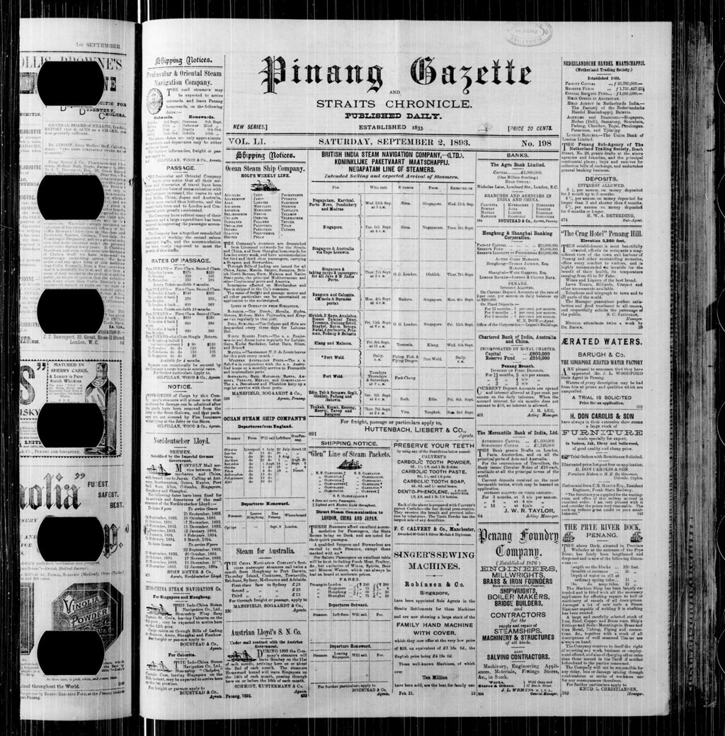 Miniature of Pinang Gazette and Straits Chronicle 02 September 1893