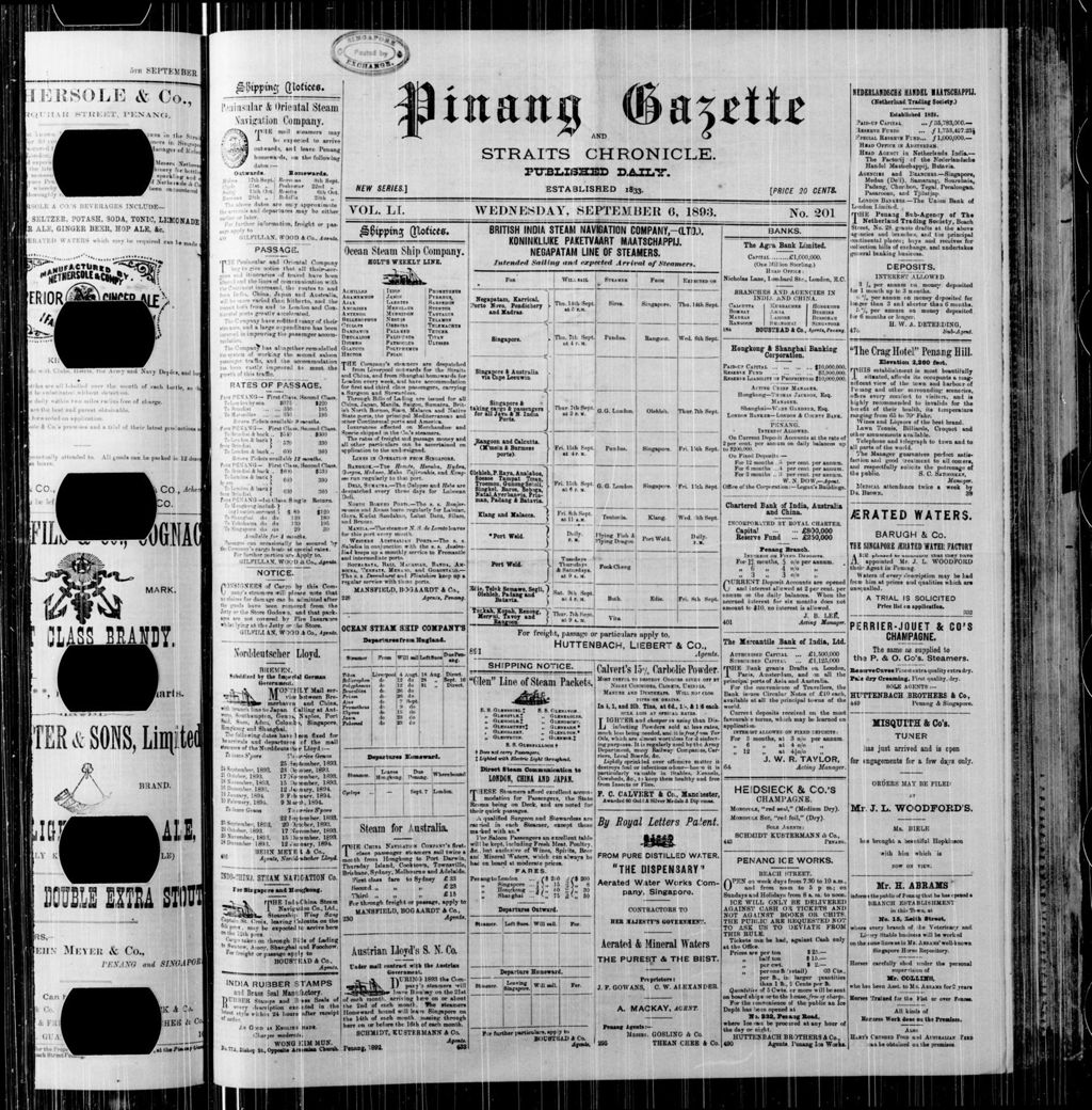 Miniature of Pinang Gazette and Straits Chronicle 06 September 1893