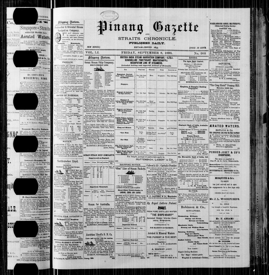 Miniature of Pinang Gazette and Straits Chronicle 08 September 1893