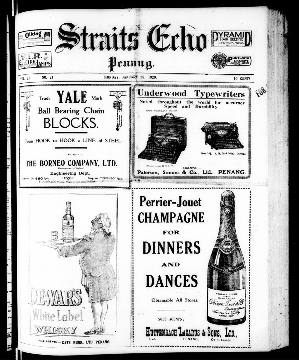 Miniature of Straits Echo 28 January 1929