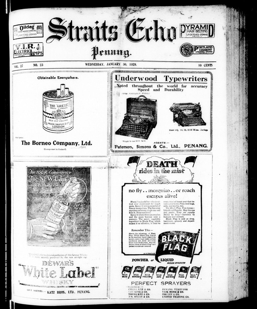 Miniature of Straits Echo 30 January 1929