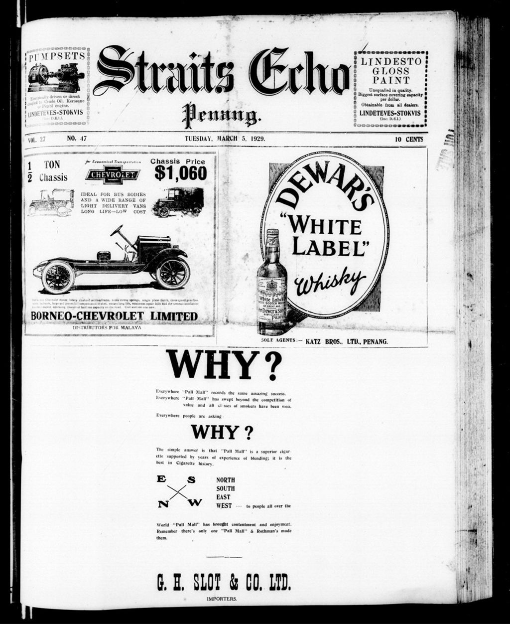 Miniature of Straits Echo 05 March 1929