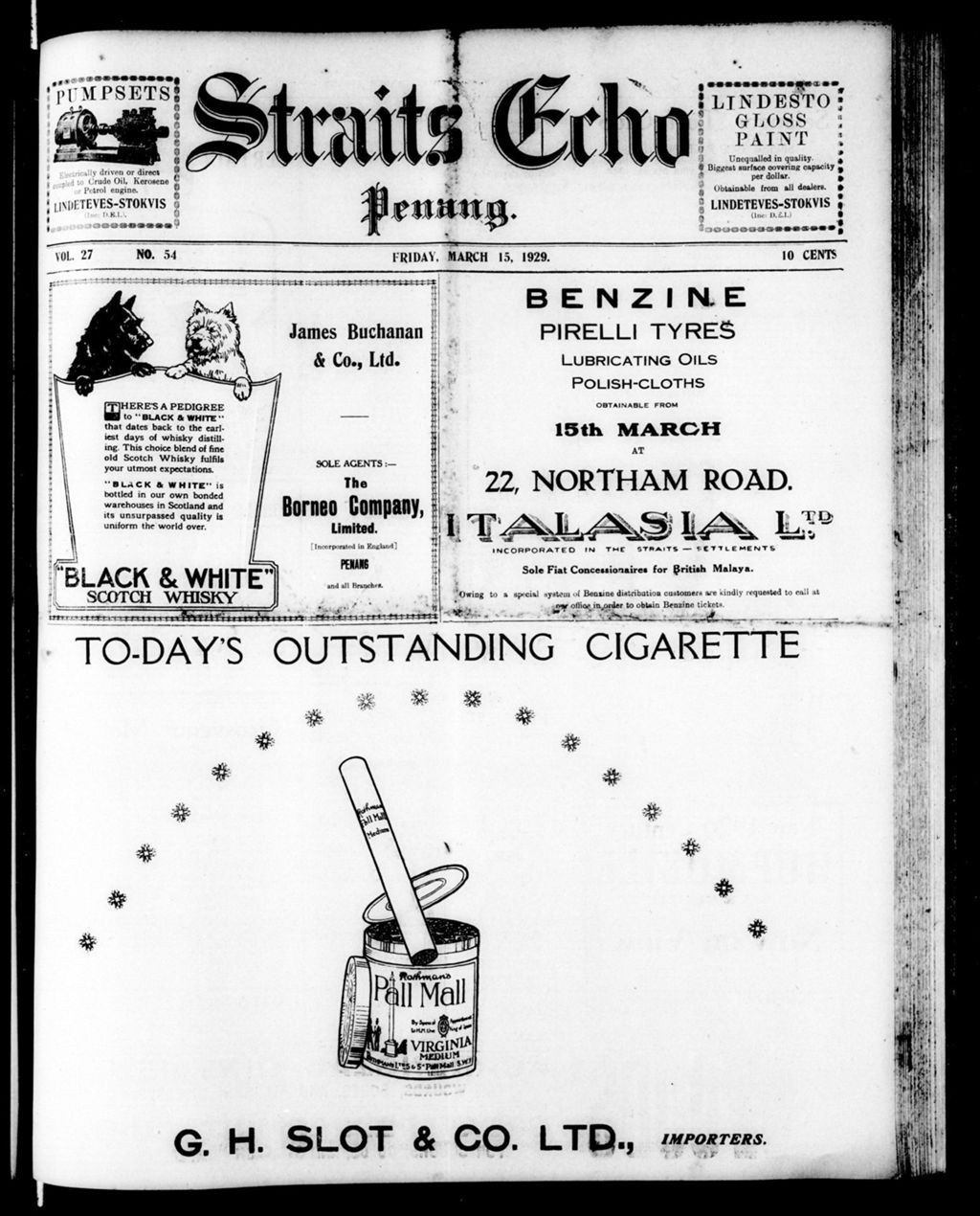 Miniature of Straits Echo 15 March 1929