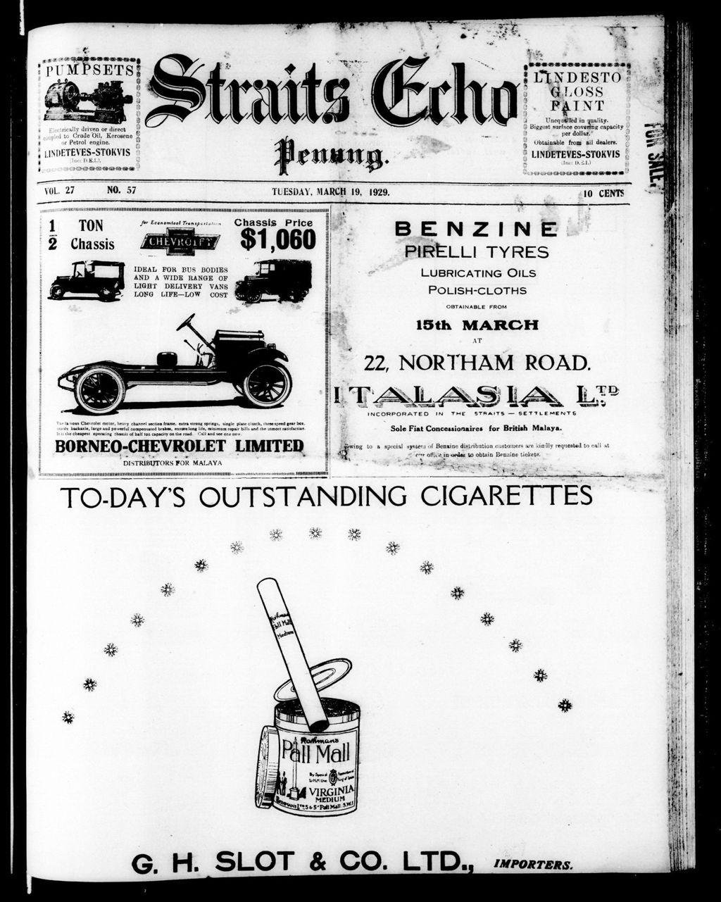 Miniature of Straits Echo 19 March 1929