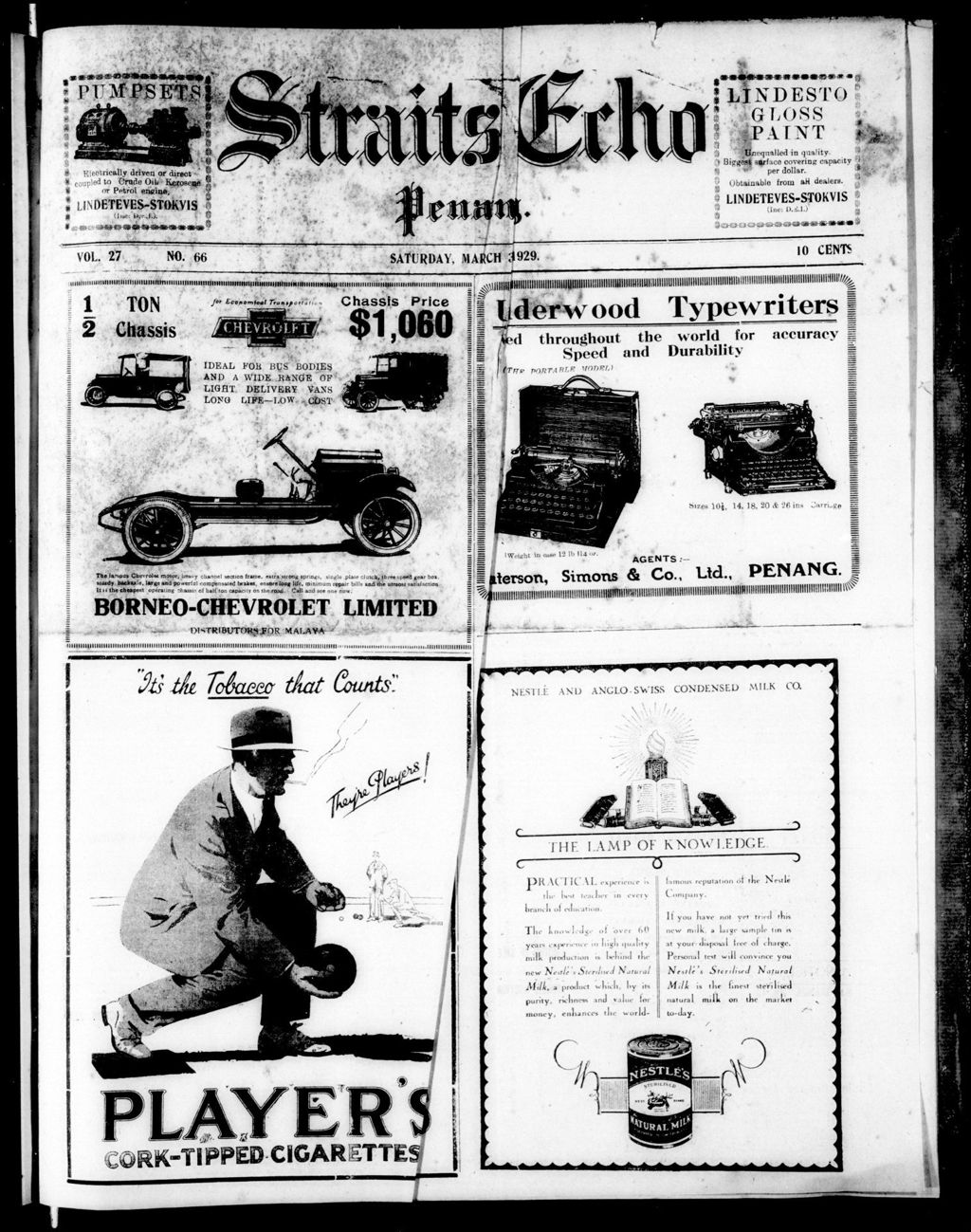 Miniature of Straits Echo 30 March 1929