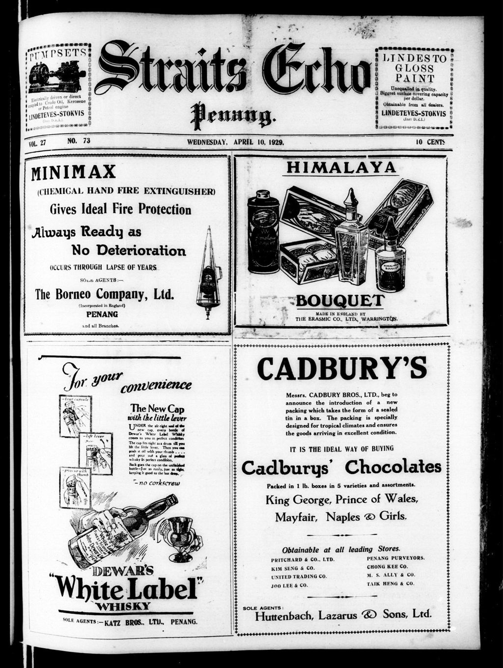 Miniature of Straits Echo 10 April 1929