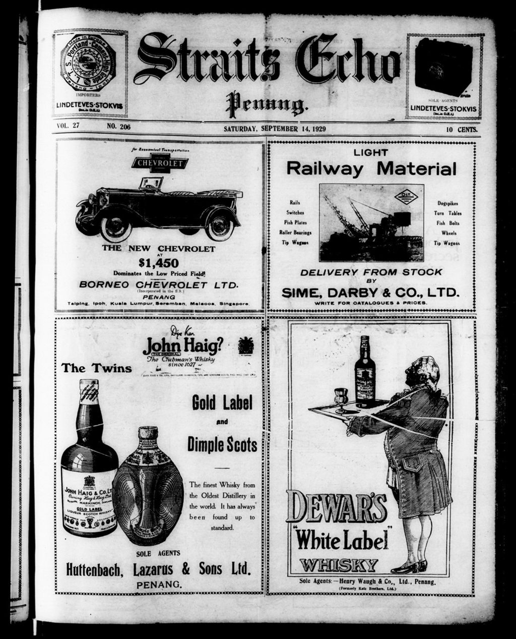 Miniature of Straits Echo 14 September 1929