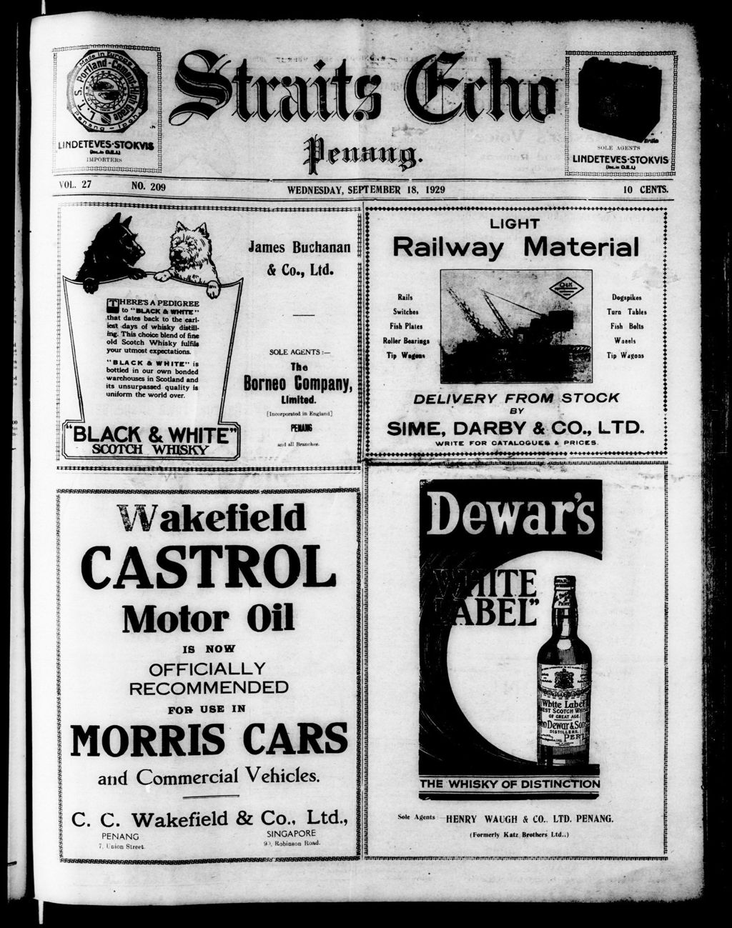 Miniature of Straits Echo 18 September 1929