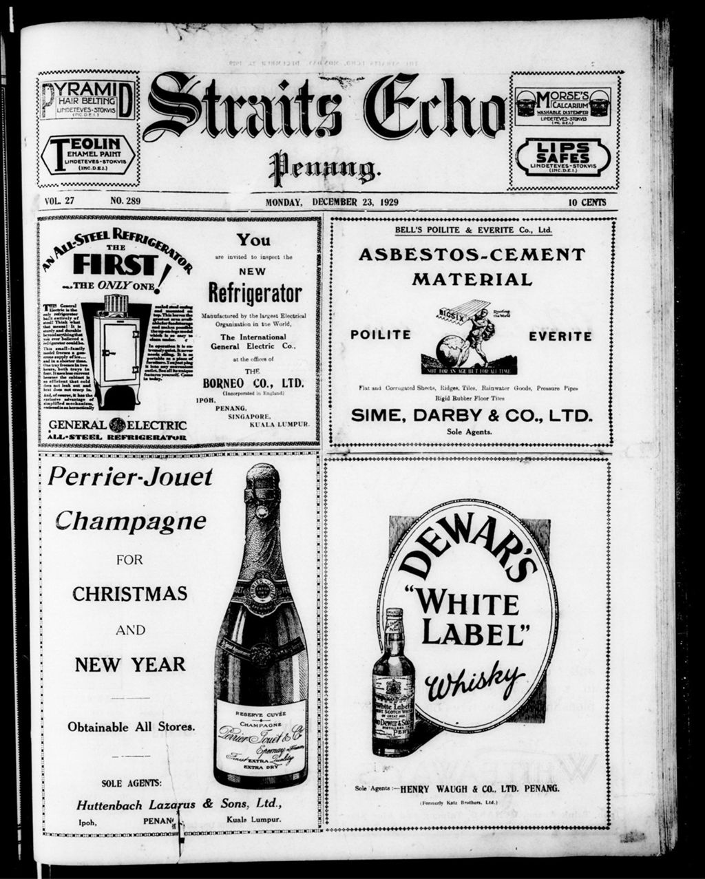 Miniature of Straits Echo 23 December 1929