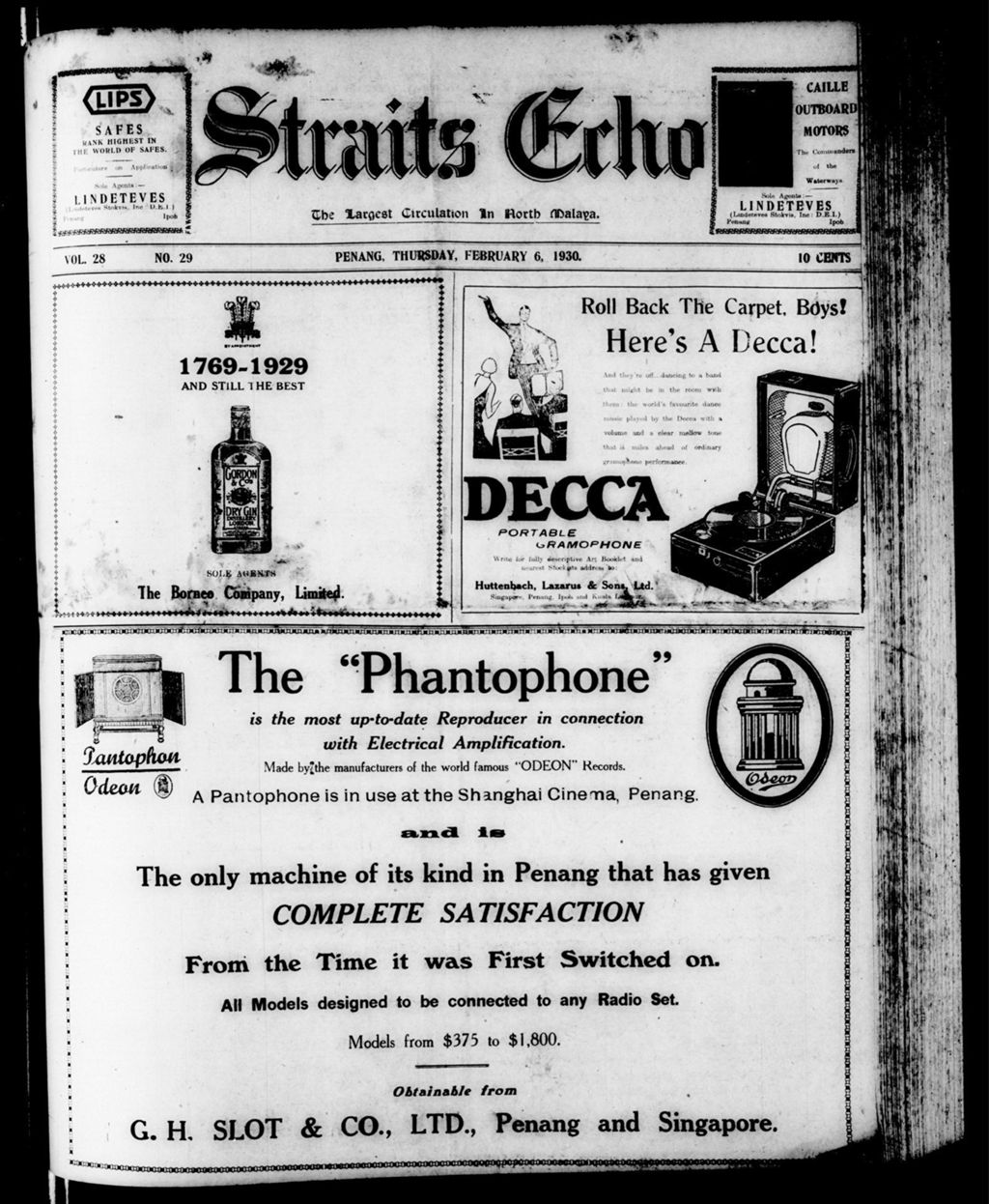 Miniature of Straits Echo 06 February 1930