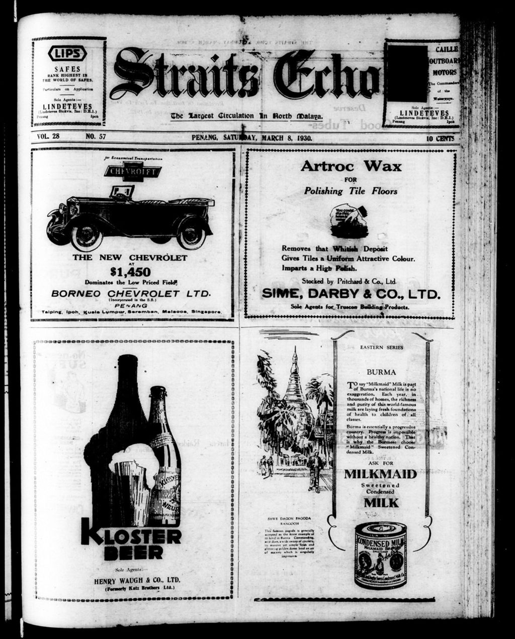 Miniature of Straits Echo 08 March 1930