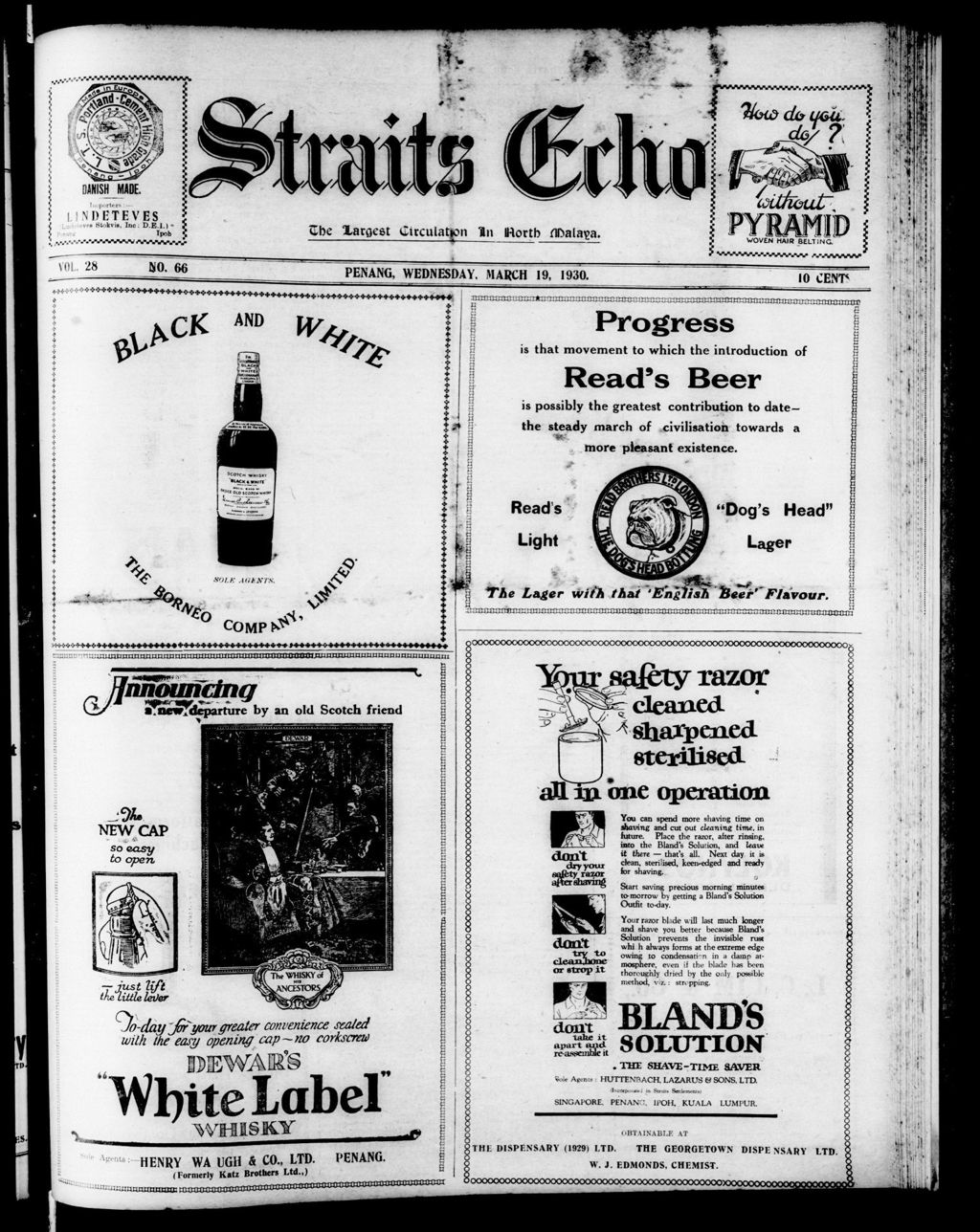 Miniature of Straits Echo 19 March 1930