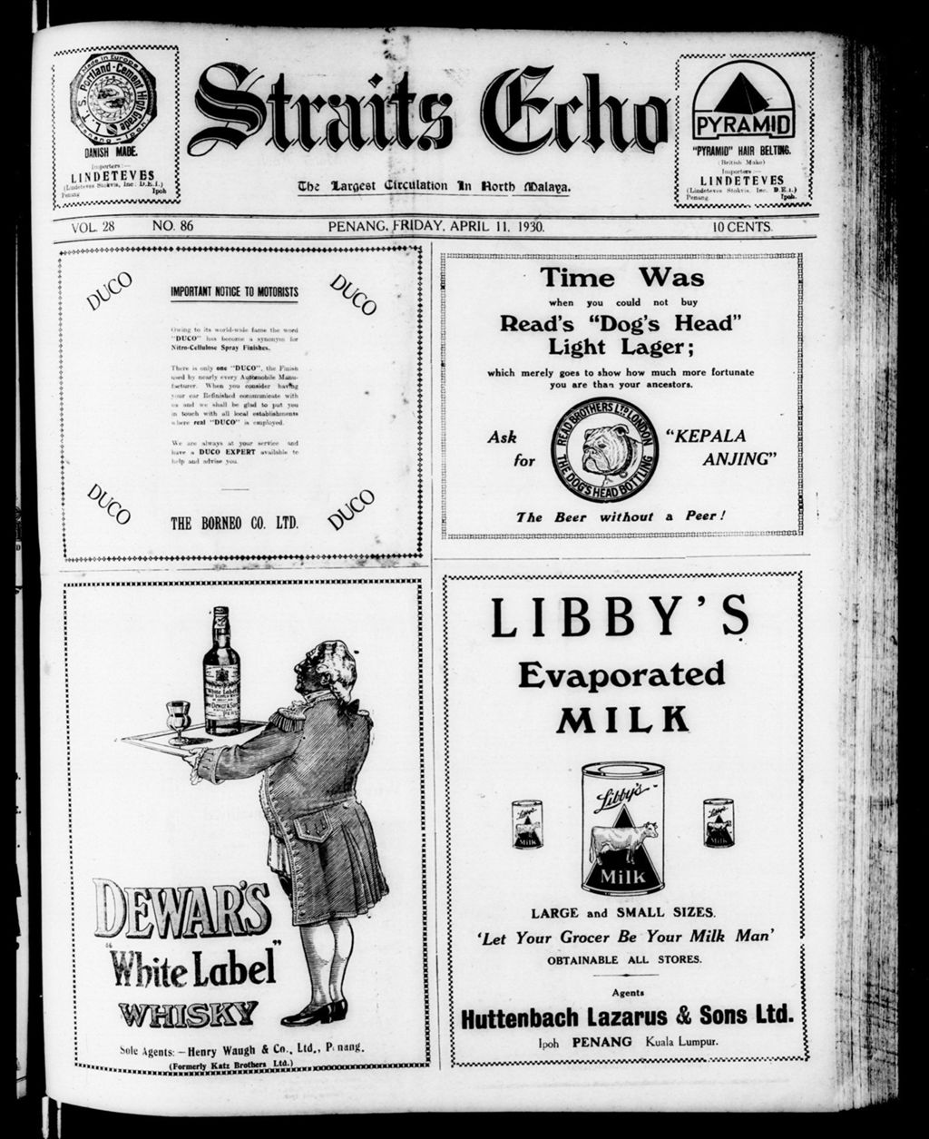 Miniature of Straits Echo 11 April 1930