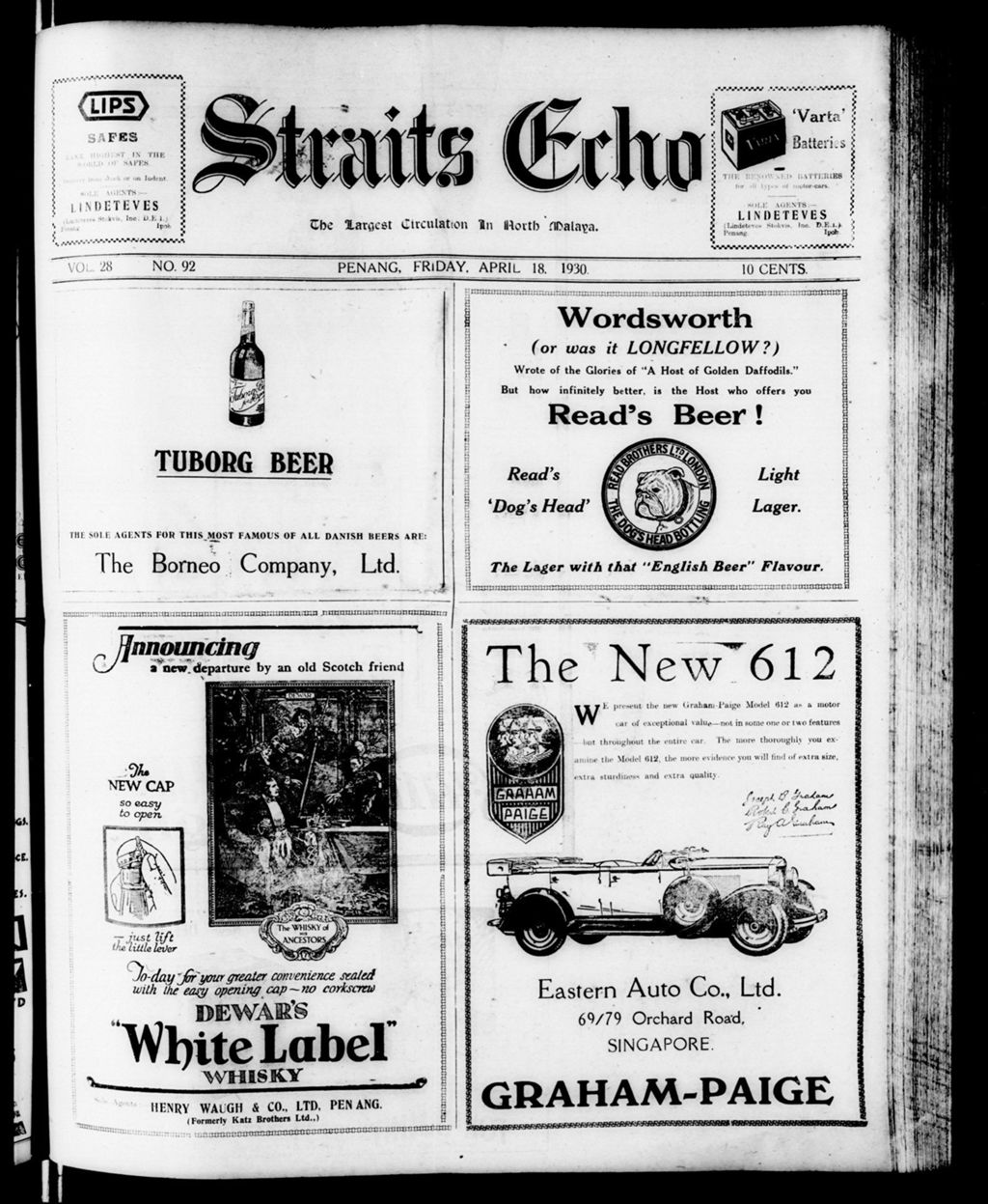 Miniature of Straits Echo 18 April 1930