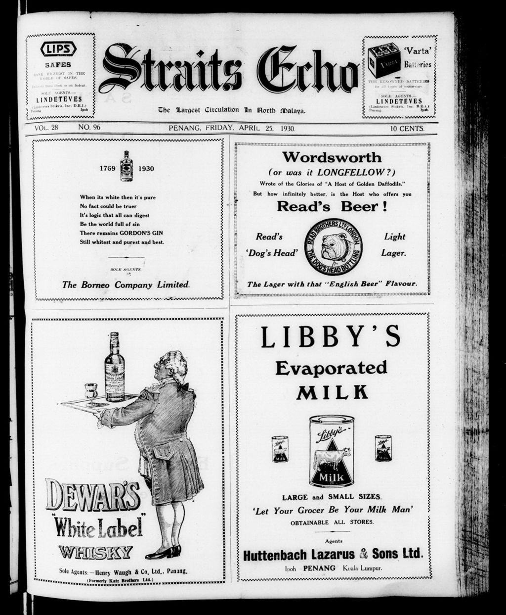 Miniature of Straits Echo 25 April 1930