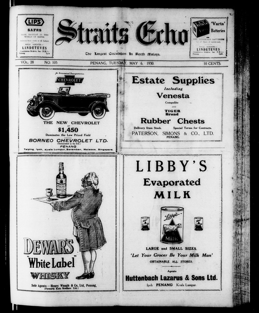 Miniature of Straits Echo 06 May 1930