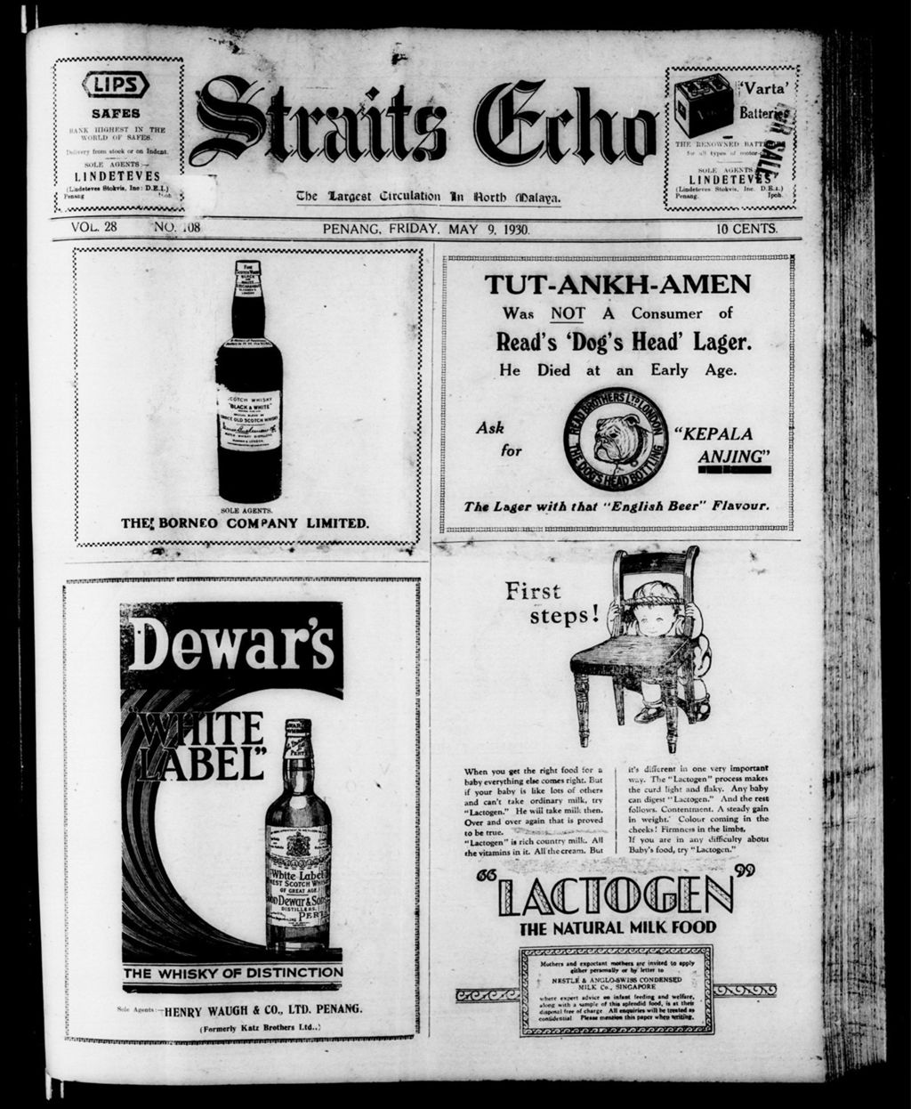 Miniature of Straits Echo 09 May 1930