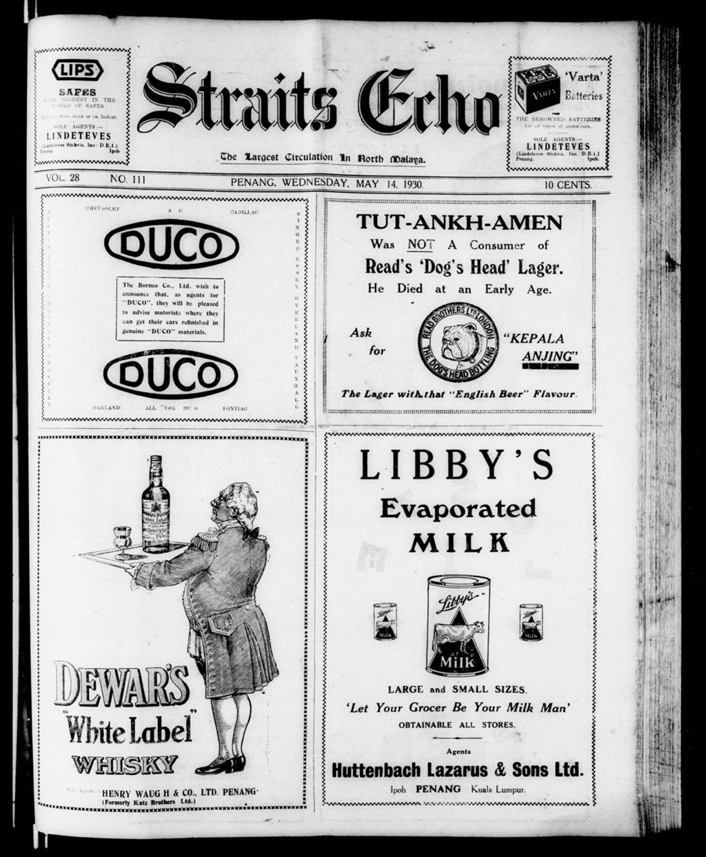 Miniature of Straits Echo 14 May 1930