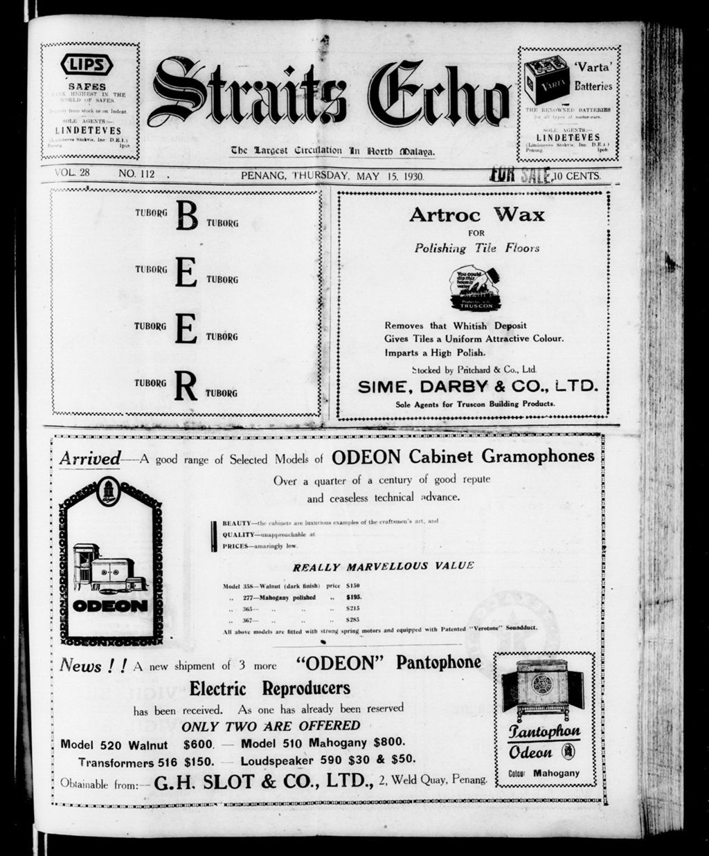 Miniature of Straits Echo 15 May 1930