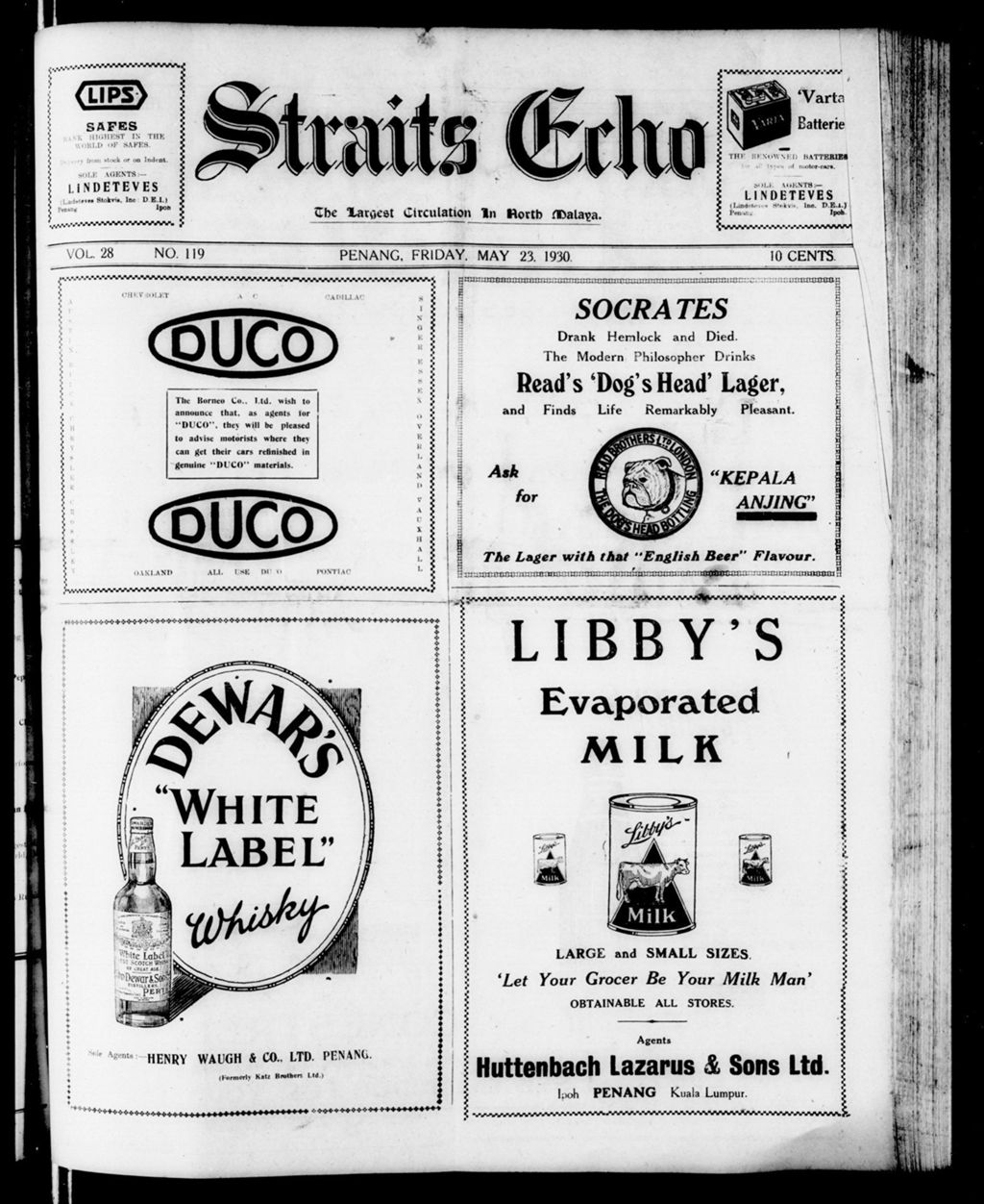 Miniature of Straits Echo 23 May 1930