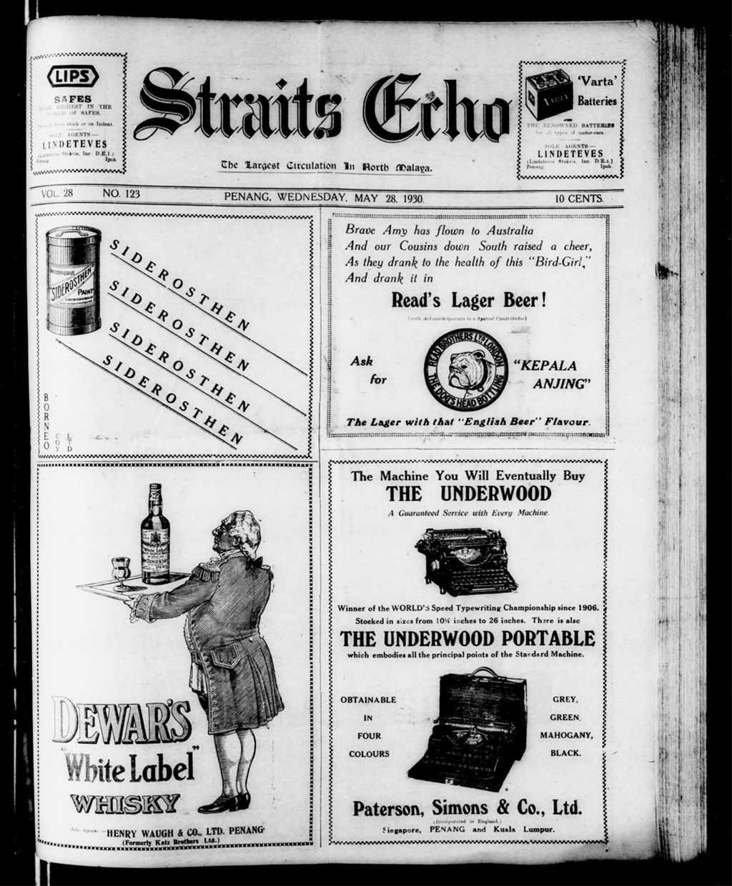 Miniature of Straits Echo 28 May 1930