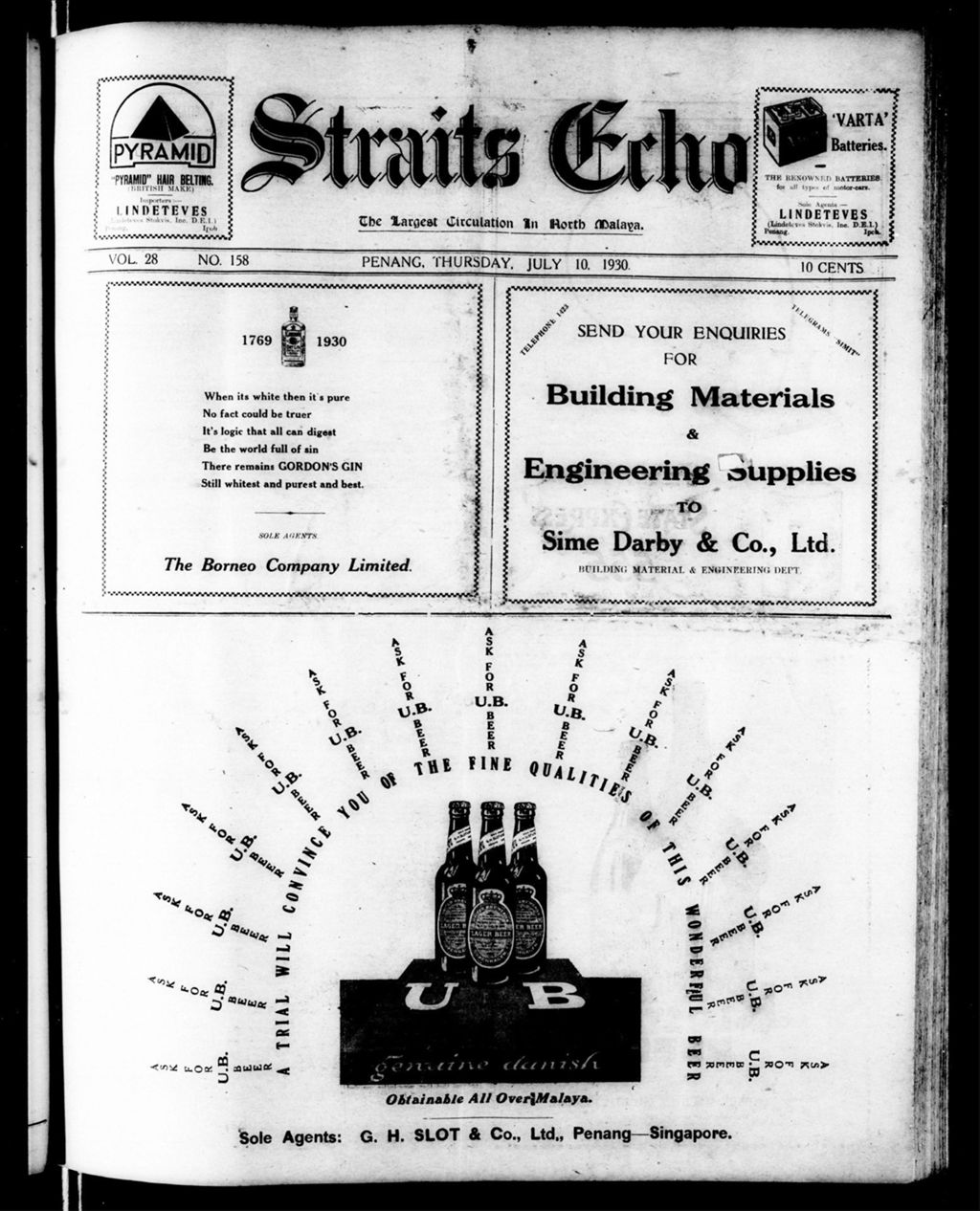 Miniature of Straits Echo 10 July 1930