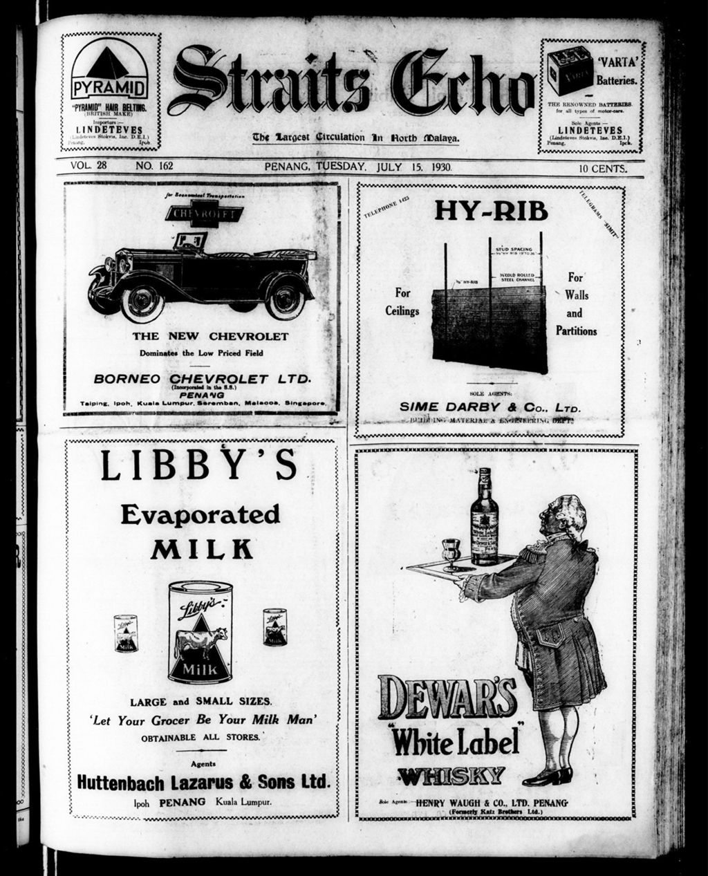 Miniature of Straits Echo 15 July 1930