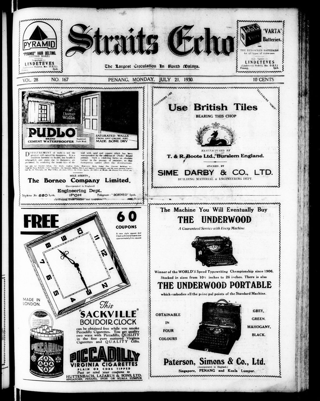 Miniature of Straits Echo 21 July 1930