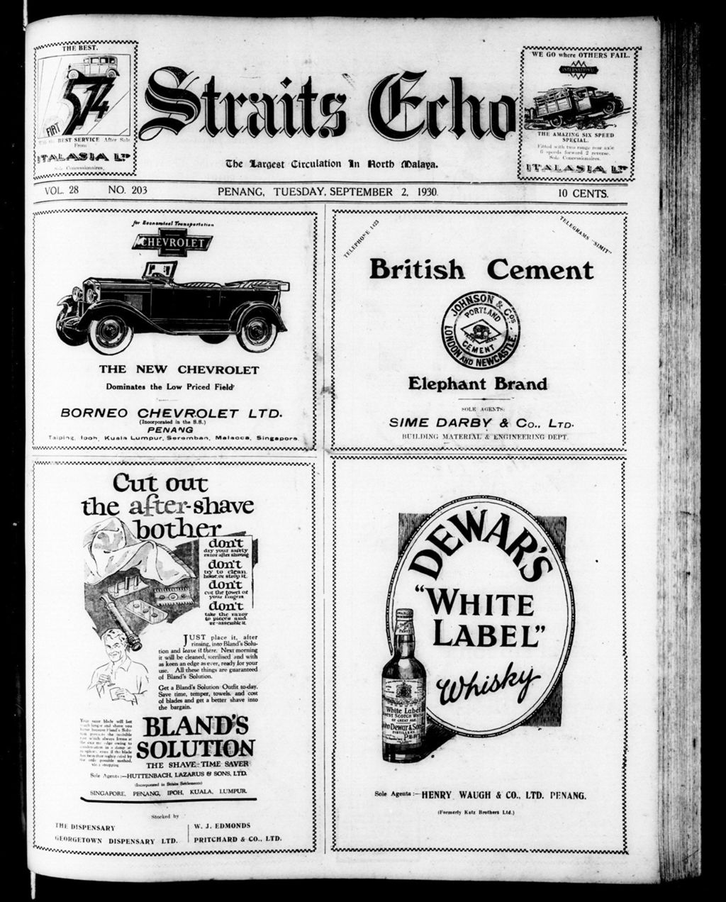 Miniature of Straits Echo 02 September 1930