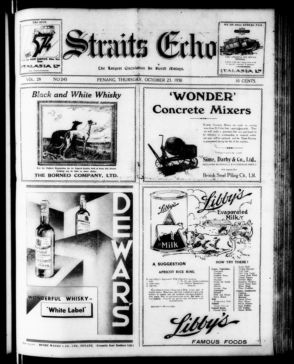 Miniature of Straits Echo 23 October 1930