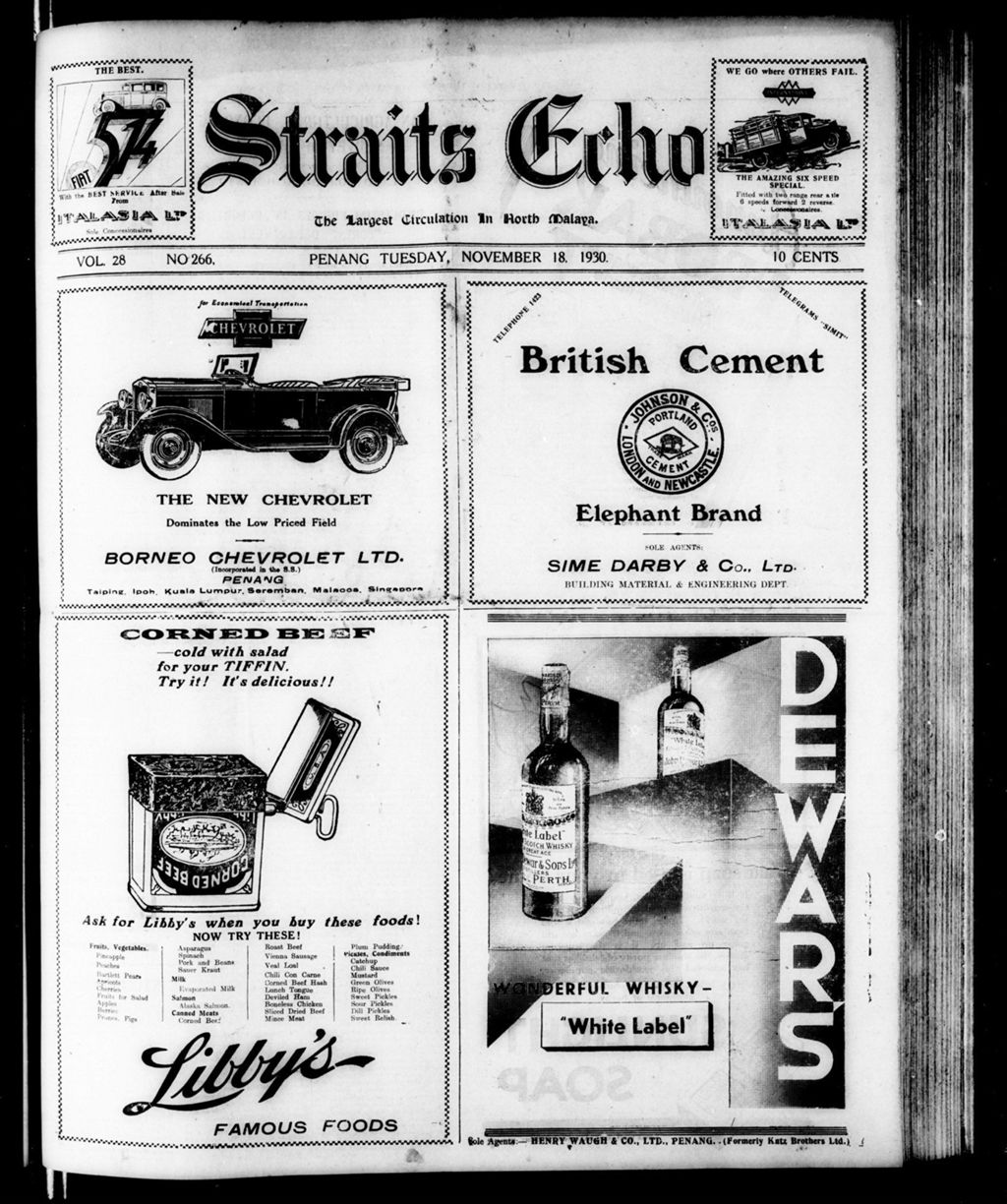 Miniature of Straits Echo 18 November 1930