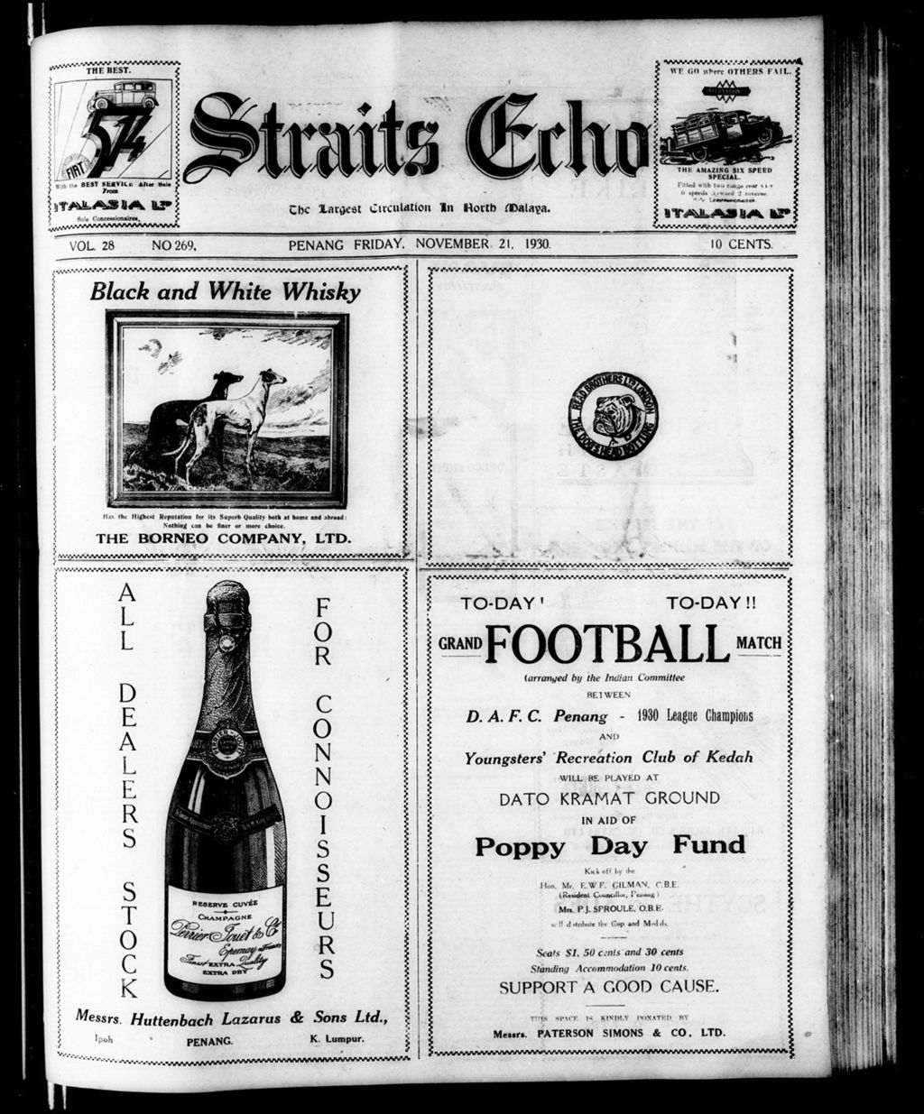 Miniature of Straits Echo 21 November 1930