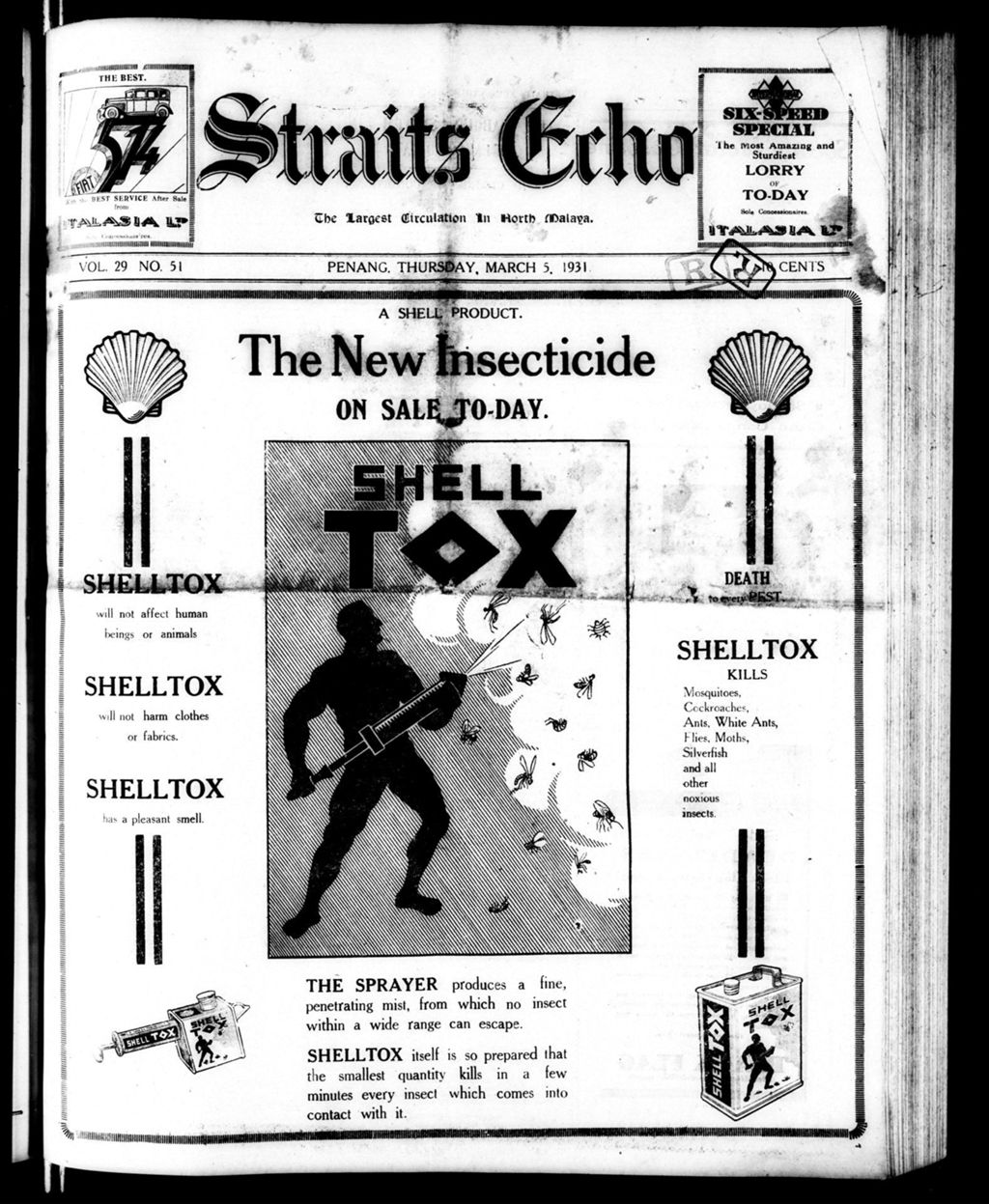 Miniature of Straits Echo 05 March 1931