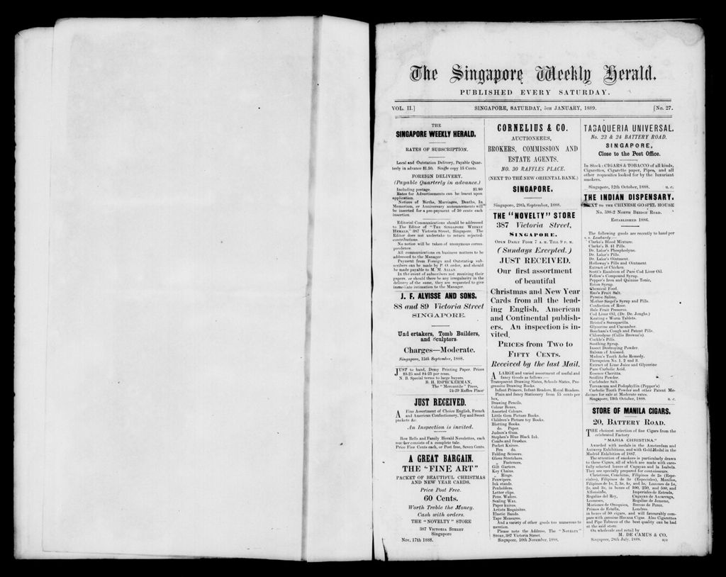 Miniature of Singapore Weekly Herald 05 January 1889