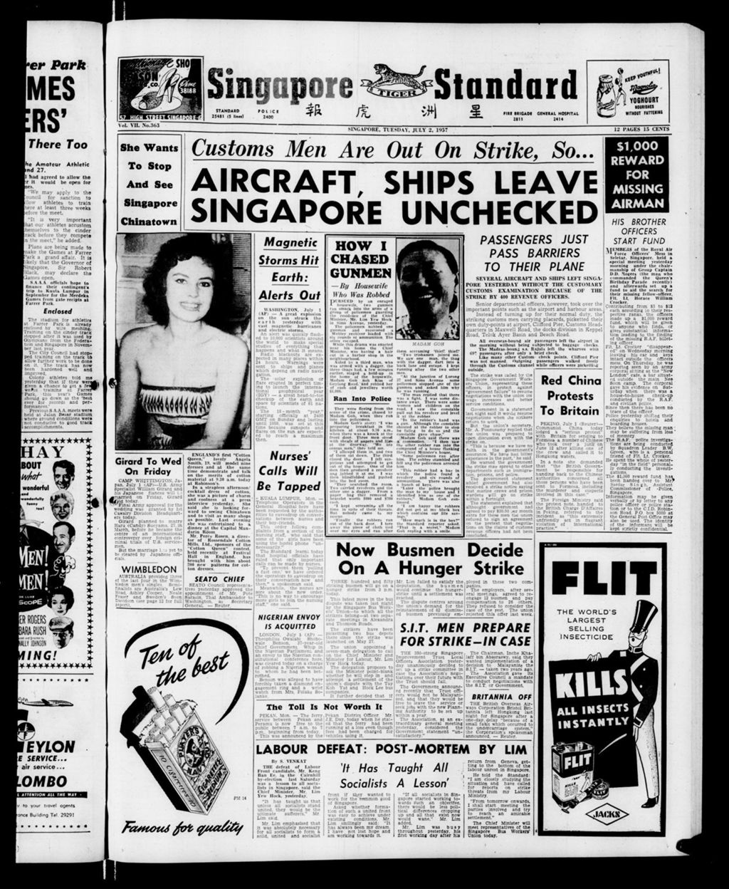 Miniature of Singapore Standard 02 July 1957