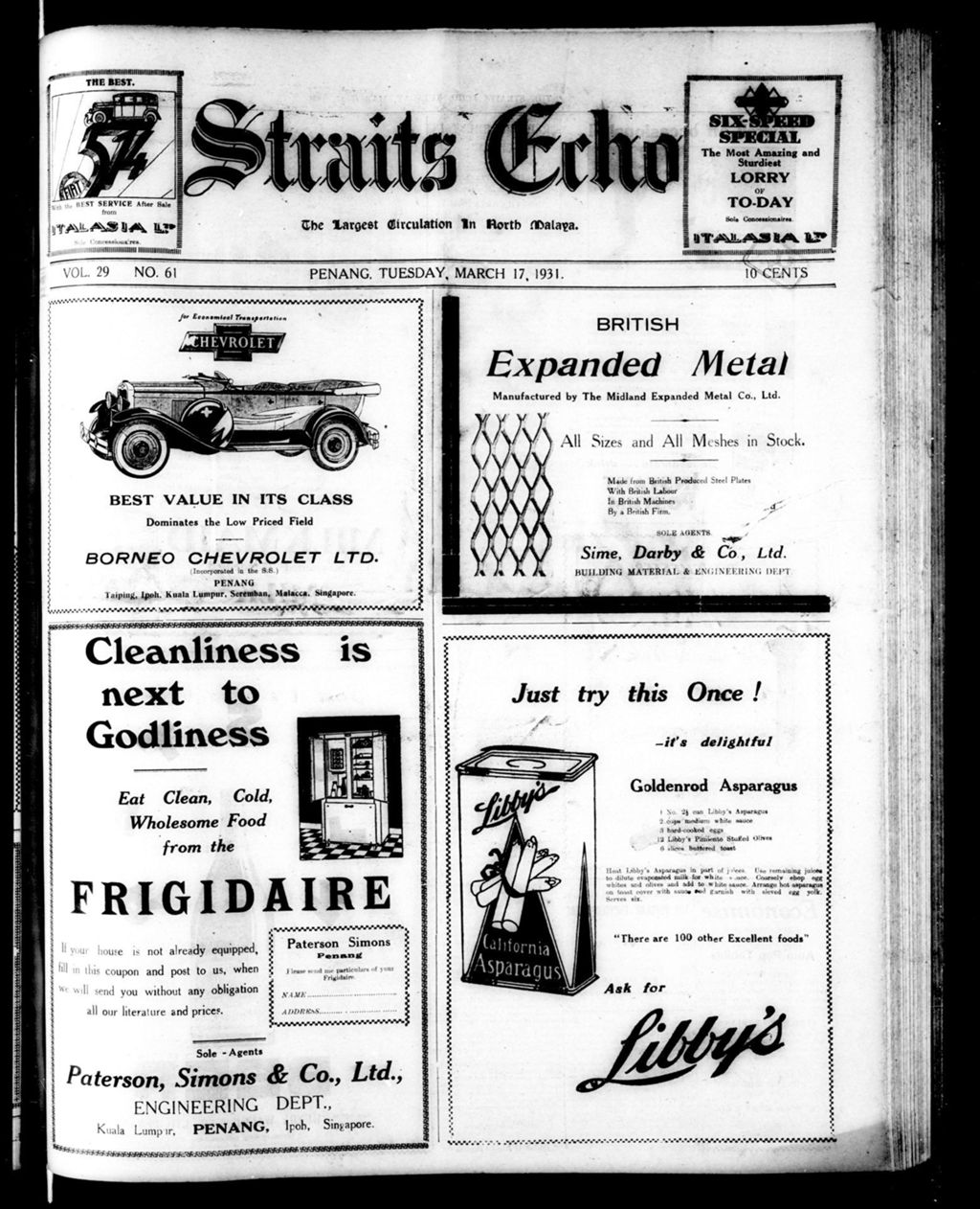 Miniature of Straits Echo 17 March 1931