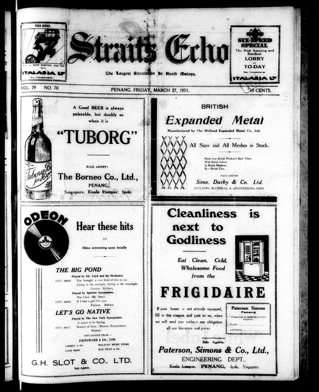 Miniature of Straits Echo 27 March 1931